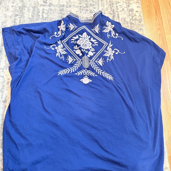 Johnny Was Blue Embroidered Kimono - Picture 3 of 3